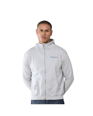 Greys & Blues Unisex Rocky Hoodie with Zip - Grey